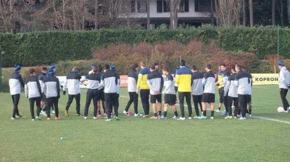 Verso la Lazio: l'Inter lavora nel gelo della Pinetina