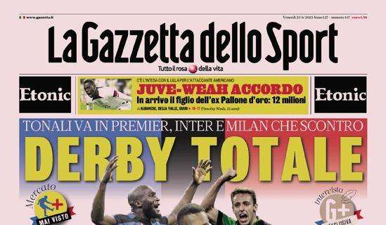 Prima GdS - Inter-Milan, è derby totale. Frattesi: "Ho già scelto dove giocherò. Io con Barella? Si può fare..."