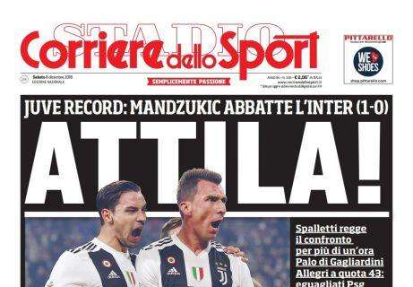 Prima CdS - Attila! Juve record: Mandzukic abbatte l'Inter