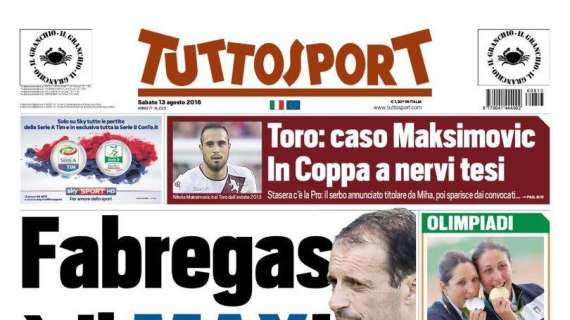 Prima pagina TS - Tevez è l'alternativa a Gabigol