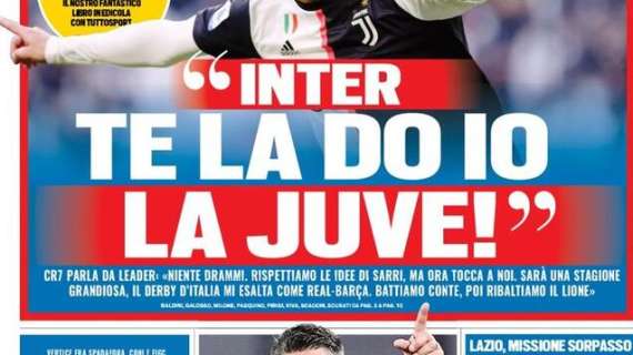 Prima TS - CR7 parla da leader: "Inter, te la do io la Juve. Battiamo Conte, poi ribaltiamo il Lione"