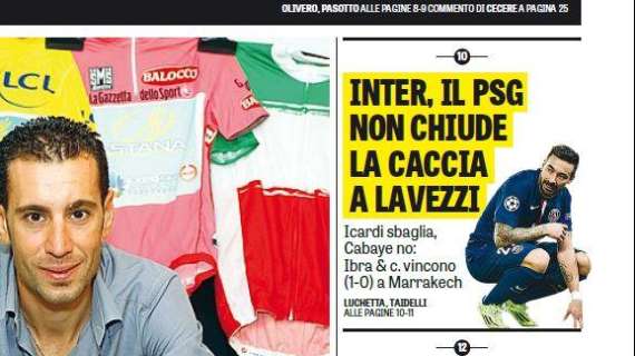 Prime pagine - L'Inter perde a Marrakech contro il PSg di Ibrahimovic, ma non si chiude la caccia a Lavezzi