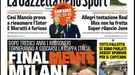 Prime pagine - Così Mancio prova a riesumare l'Inter. Moratti furioso: "Senza Champions non so se rimane"