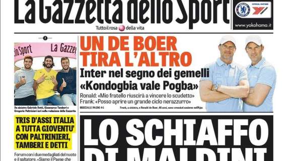 Prima GdS - Un De Boer tira l'altro. Ronald: "Riuscirà a vincere lo scudetto". Frank: "Con me ciclo nerazzurro"