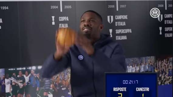 Anche l'Inter si prepara all'All Star Game NBA... coi canestri di Marcus Thuram