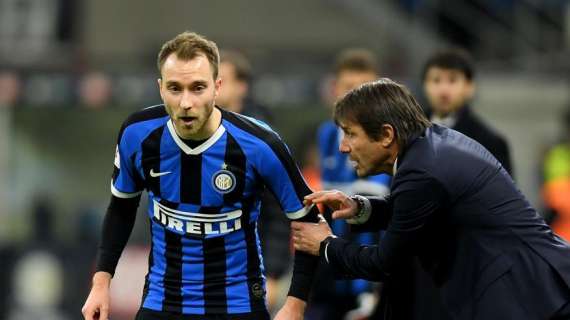 Sky - Verso Inter-Samp, Conte conferma l'11 di Napoli: fiducia a Eriksen, c'è Lautaro Martinez