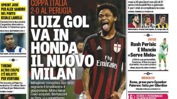 Prime pagine - Rush Perisic, Mancio: "Serve Melo". Coentrao, il Real ora apre al prestito. Rispunta Lavezzi