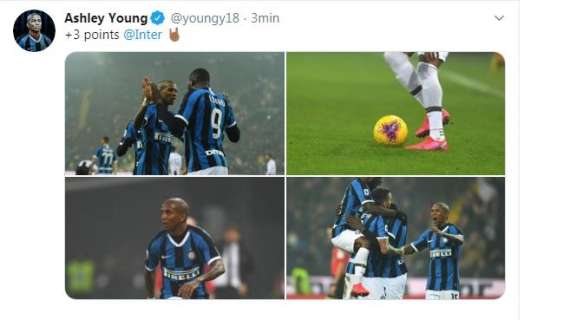 Young esulta dopo la vittoria di Udine: "Più 3 punti"