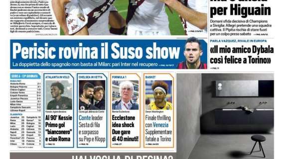 Prima TS - Perisic rovina Suso show: pari nel recupero