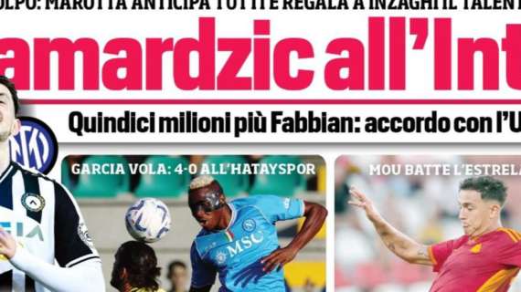 Prima CdS - Samardzic all’Inter, che colpo: 15 milioni più Fabbian