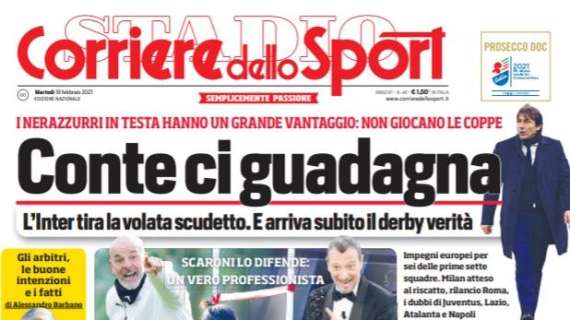 Prima CdS - Conte ci guadagna, l'Inter ha un grande vantaggio: non gioca le Coppe