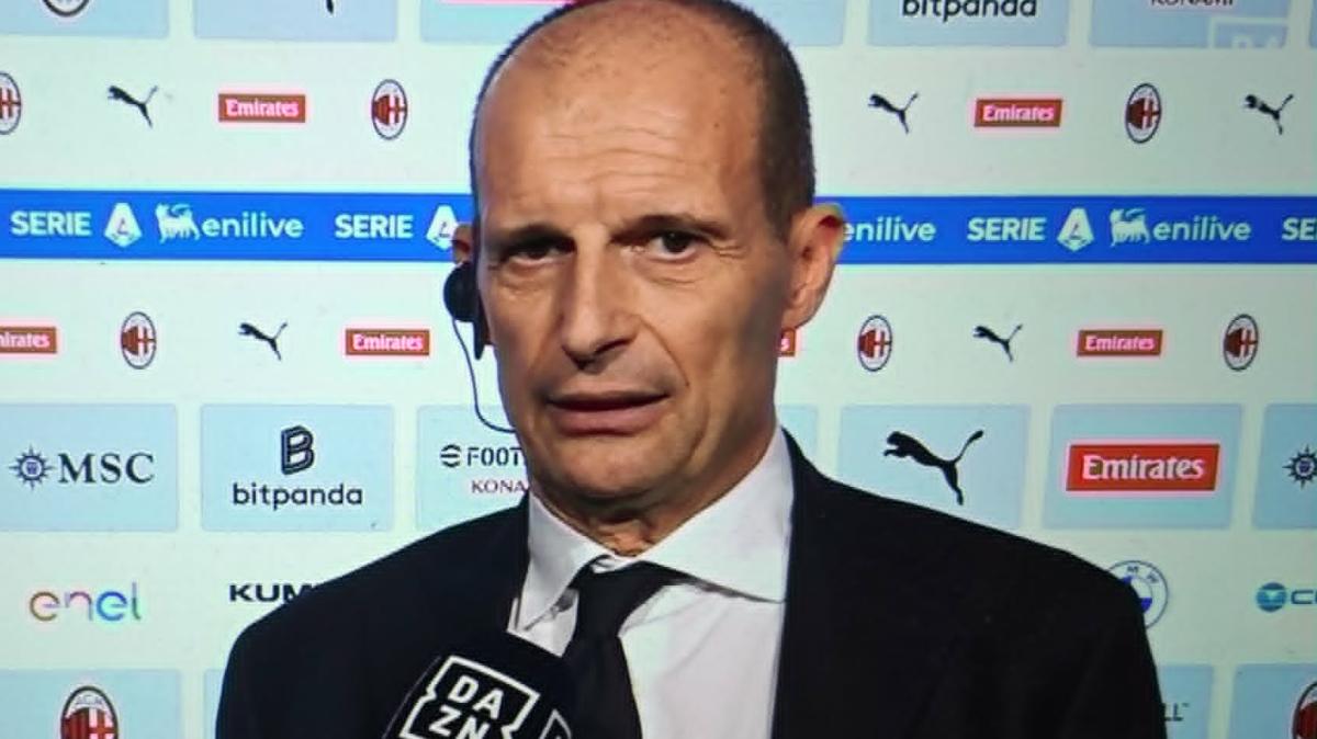 Milan, Allegri a DAZN: "Vittoria che dà morale. L'Inter è la favorita per il titolo, 7 punti di distacco sono tanti"