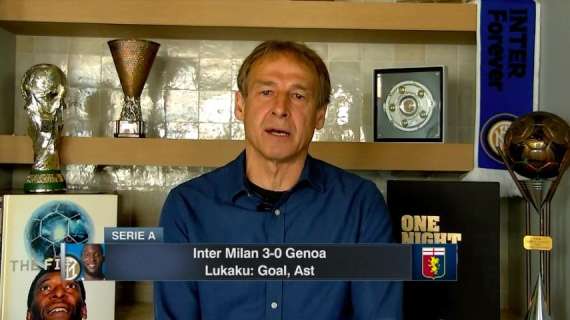 Klinsmann: "Lukaku, condizione fantastica. Spero che l'Inter possa vincere scudetto"