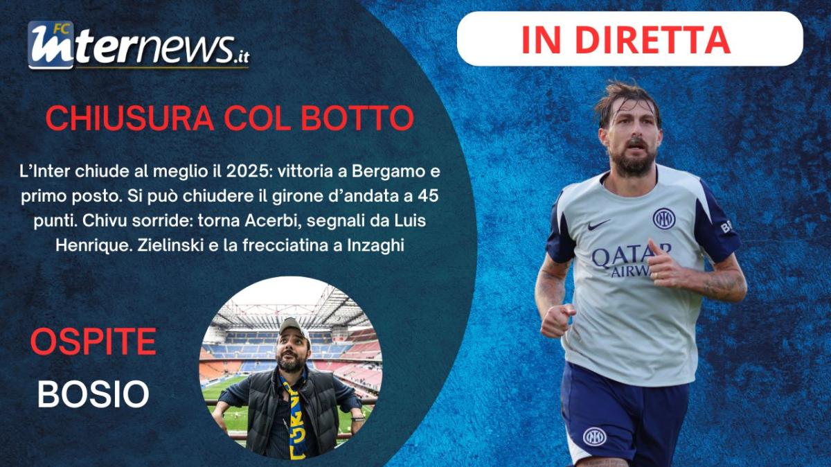 Rivivi la diretta! Tutto su ATALANTA-INTER, novità ACERBI, le parole di ZIELINSKI e l'evoluzione di LUIS HENRIQUE
