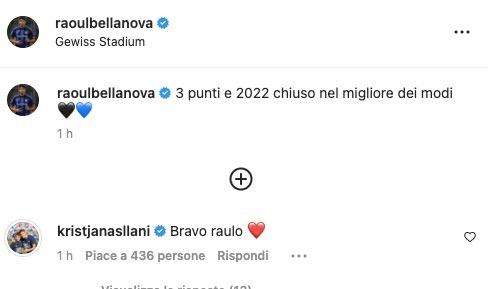 L'Inter vince, Bellanova fa festa: "2022 chiuso nel migliore dei modi". E arrivano i complimenti di Asllani