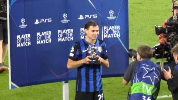 Barella Player of the Match di City-Inter, il panel UEFA: "Ruolo chiave in entrambe le fasi"