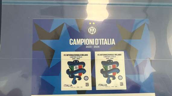 FOTO -  Francobollo Inter campione d'Italia 2023-24: gli scatti dall'evento celebrativo a Milano