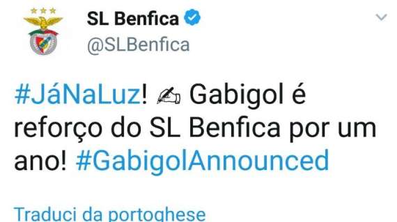 Il Benfica annuncia l'arrivo di Gabigol via Twitter