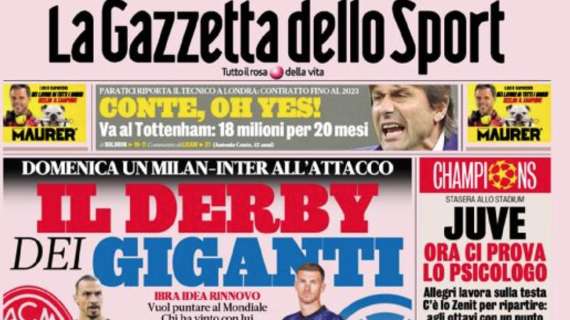 Prima GdS - Il derby dei giganti. Dzeko, idea rimonte: ormai è indispensabile