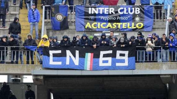 La Curva Nord acclama Milito e applaude Palombo