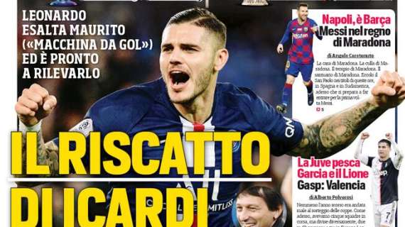 Prima CdS - Il riscatto di Icardi. Leonardo: "Tiene molto all'Inter, la conferma dipende da lui"