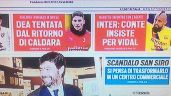 Prima TS - Inter, Conte insiste per Vidal: Marotta incontra l'agente. Scandalo San Siro: idea centro commerciale