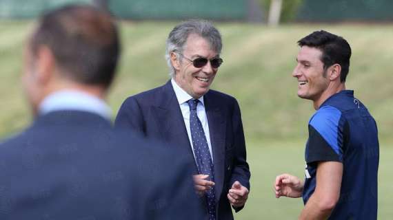 FOTO - Zanetti, colloquio con Moratti tra i sorrisi
