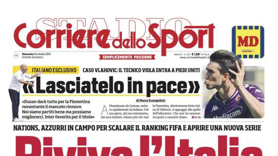 Prima CdS - Italiano: "Lasciate in pace Vlahovic. Inter favorita per il titolo"