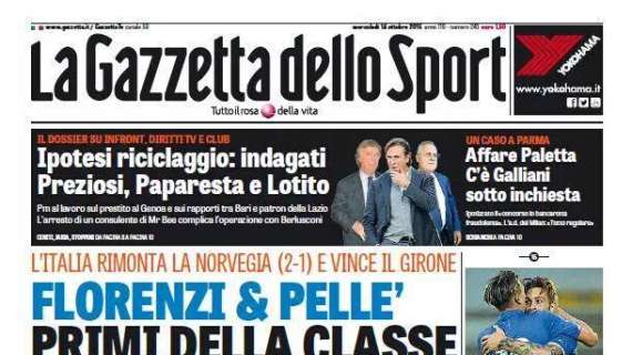 Prime pagine - C'è Inter-Juve: Mancini con i fedelissimi, Allegri con Hernanes. Duello Kondo-Pogba