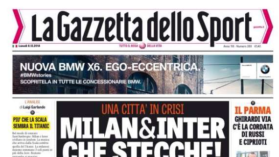 Prime pagine - Milan&Inter, che stecche! Una città in crisi. Strama gode ed esce tra gli applausi di San Siro