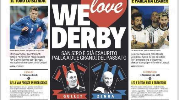 Prima GdS - 'We love derby': parola a Zenga e Gullit 