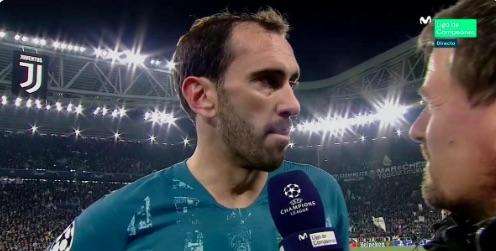 Atletico, Godin: "Non siamo riusciti a far male alla Juve. Daremo comunque il massimo fino a fine stagione"