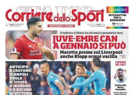 Prima pagina CdS - Icardi a 3 gol da Immobile