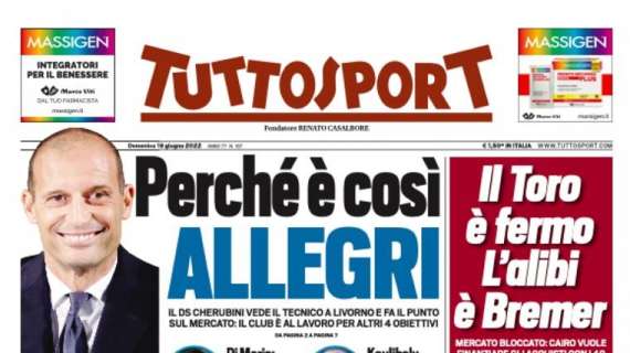 Prima pagina TS - Il Toro è fermo, l'alibi è Bremer