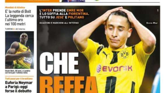 La Nazione - Emre Mor-Inter: "Beffa" per la Viola