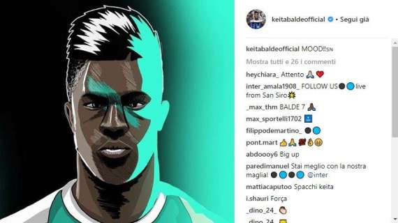 Keita si carica in vista della nazionale: "Mood" e foto in maglia Senegal