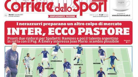 Prima CdS - Inter, ecco Pastore. Al Psg piace J. Mario