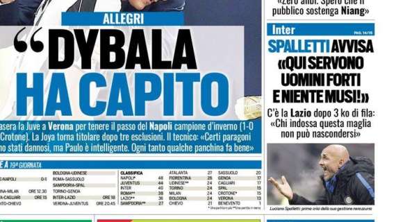 Prima pagina TS - Spalletti avvisa: "Qui servono uomini forti"