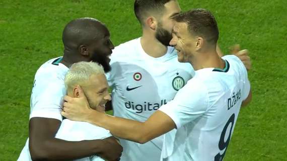 VIDEO - Dzeko e Lukaku nel finale: l'Inter batte la Reggina. Gol e highlights dell'amichevole