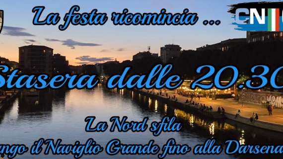 La Curva Nord continua a festeggiare: stasera uno spettacolo... nautico