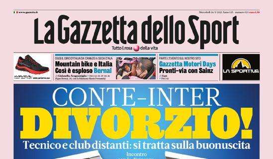 Prima pagina GdS - Conte-Inter, divorzio!