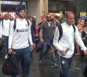FOTO - L'arrivo dell'Inter a Firenze Santa Maria Novella