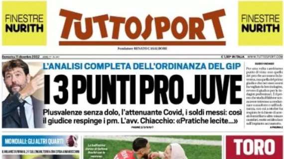 Prima pagina TS - I 3 punti pro Juve. L'analisi completa dell'ordinanza del GIP