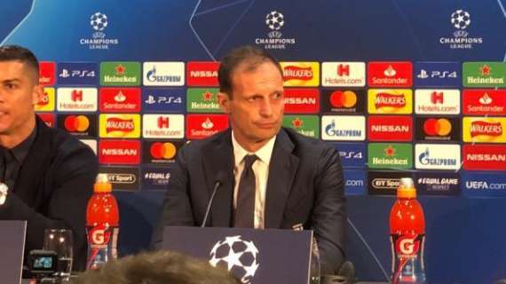 Juve, Allegri: "Speriamo che stasera passino Inter e Napoli: vorrebbe dire vedere le quattro italiane agli ottavi"