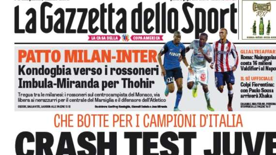 Prime pagine - Inter, preso Miranda e rilancio per Kondogbia. Il patto con Galliani è un mistero