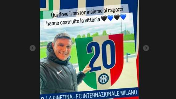 Zanetti in posa con il 20° scudetto ad Appiano Gentile: "Dove il mister e i ragazzi hanno costruito la vittoria"