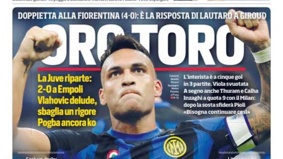 Prima CdS - OroToro, doppietta alla Fiorentina: è la risposta di Lautaro a Giroud