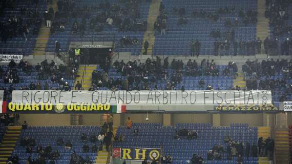 La Curva Nord sostiene l'Inter: ecco lo striscione