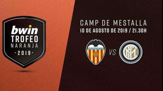 Trofeo Naranja, in vendita i biglietti per la sfida Valencia-Inter