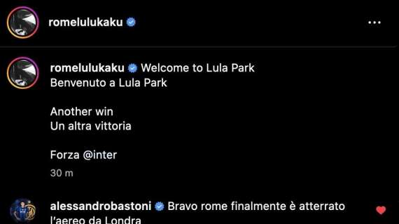 Lukaku esulta: "Welcome to Lula Park". Bastoni gli risponde: "Finalmente è atterrato l'aereo da Londra"